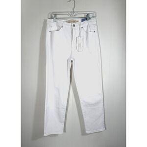 Soft Surroundings Cropped Jeans Size 8 The Ultimate Straight Slimming White New